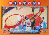 2008 Topps Chrome #30 Rasheed Wallace Orange Refractor Basketball Card