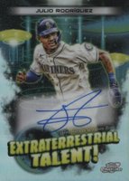 2023 Topps Cosmic Chrome Extraterrestrial Talent Autograph #JR Julio Rodriguez Baseball Card