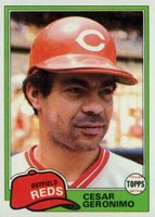 1981 Topps #390 Cesar Geronimo Baseball Card