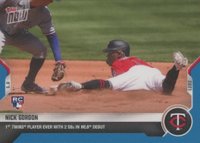2021 Topps Now #180 Nick Gordon Blue Baseball Card