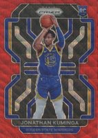 2021 Panini Prizm #307 Jonathan Kuminga Red/Gold Wave Basketball Card