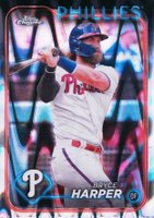 2024 Topps Chrome #62 Bryce Harper Raywave Baseball Card