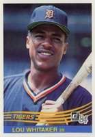 1984 Donruss #227 Lou Whitaker Baseball Card