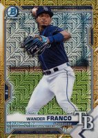 2021 Bowman Chrome Mega Box #240 Wander Franco Gold Refractor Baseball Card