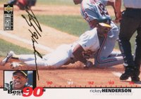 1995 Collector's Choice #53 Rickey Henderson Gold Signature Baseball Card