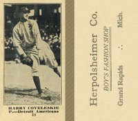 1916 Herpolsheimer Co. #39 Harry Coveleskie (Coveleski) Correct spell Coveleski Baseball Card