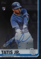 2019 Topps Clearly Authentic Autograph #FT Fernando Tatis Jr. Black Baseball Card