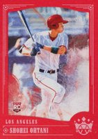 2018 Panini Diamond Kings #76 Shohei Ohtani Facing Right-Red Frame Baseball Card