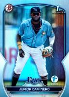 2023 Bowman 1st Edition #BPPF61 Junior Caminero Sky Blue Foil Baseball Card