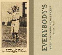 1916 Everybody's #13 Chief Bender Baseball Card