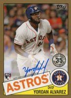 2020 Topps 1985 Topps 35th Anniversary Autographs #85AYA Yordan Alvarez Gold Baseball Card
