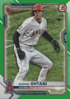 2021 Bowman #85 Shohei Ohtani Green Baseball Card