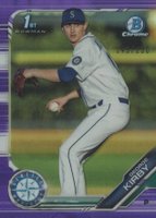 2019 Bowman Draft #BDC115 George Kirby Chrome-Purple Refractor Baseball Card