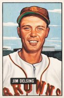 1951 Bowman #279 Jim Delsing Baseball Card