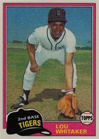 1981 Topps #234 Lou Whitaker Baseball Card