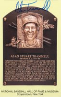 1999 Hall of Fame Autographs # Alan Trammell Yellow HOF Plaque Baseball Card