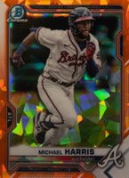 2021 Bowman Draft Chrome Sapphire Edition #BDC86 Michael Harris Orange Baseball Card