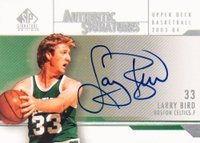 2003 SP Signature Authentic Signature #AS-LB Larry Bird Basketball Card