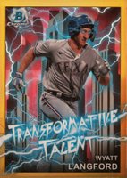 2023 Bowman Draft Transformative Talent #TT18 Wyatt Langford Gold Baseball Card