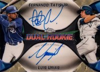 2019 Topps Chrome Dual Rookie Autographs #DRATU Fernando Tatis Jr./Luis Urias Superfractor 1/1 Baseball Card