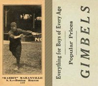 1916 Gimbels #109 Rabbit Maranville Baseball Card