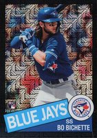2020 Topps Silver Pack 1985 Chrome Promo #41 Bo Bichette Black Refractor Baseball Card