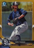 2018 Bowman Draft #BDC68 Chris Paddack Chrome-Gold Refractor Baseball Card