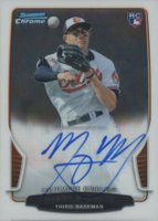 2013 Bowman Autograph Chrome Rookie #ACRMM Manny Machado Baseball Card