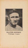 1900 Postcards & Trade # 1925 Anonymous Postcard Walter Johnson Baseball Card