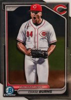 2024 Bowman Draft #BDC55 Chase Burns Chrome-Image Variation Baseball Card