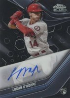 2023 Topps Chrome Black Autograph #LO Logan O'Hoppe Baseball Card