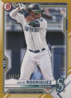 2021 Bowman Paper Prospects #BP86 Julio Rodriguez Gold Baseball Card