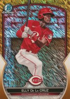 2023 Bowman Chrome Prospects #BCP65 Elly de La Cruz Gold Shimmer Refractor Baseball Card