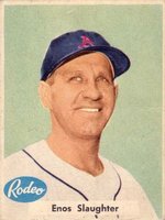 1956 Rodeo Meats # Enos Slaughter Baseball Card