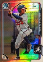 2015 Bowman Chrome Prospects #BCP71 Ozhaino Albies Refractor Baseball Card