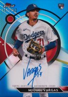 2023 Topps Finest Finest Autographs #MV Miguel Vargas Blue Baseball Card