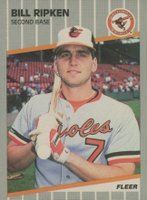 1989 Fleer #616wo Bill Ripken Whited Out Vulgarity Baseball Card