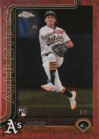 2025 Topps Chrome Logofractor Edition #96 Jacob Wilson Rose Gold Refractor 1/1 Baseball Card