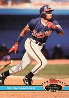 1991 Stadium Club #442 Deion Sanders Baseball Card