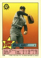 1989 O-Pee-Chee Stickers #29/237 Bruce Hurst/Cal Ripken Jr. Baseball Card