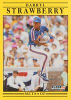 1991 Fleer #161 Darryl Strawberry Baseball Card
