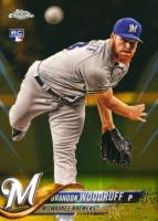 2018 Topps Chrome #179 Brandon Woodruff Gold Refractor Baseball Card
