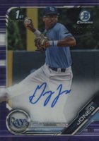 2019 Bowman Draft Chrome Draft Picks Autograph #CDAGJ Greg Jones Purple Refractor Baseball Card