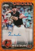 2024 Topps Chrome Update Chrome Baseball Update Series Autographs #ACJWE Jordan Westburg Orange Wave Baseball Card