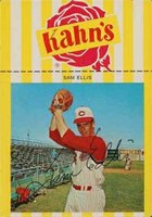 1966 Kahn's Wieners # Sammy Ellis White Hat Baseball Card