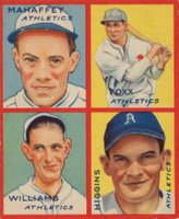 1935 Goudey 4-in-1 # Foxx/Higgins/Mahaffey/Williams Baseball Card