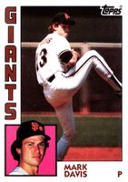 1984 Topps Tiffany #343 Mark Davis Baseball Card