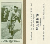 1916 Wares #163 Burt Shotton Baseball Card