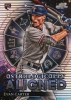 2024 Topps Chrome Cosmic Astrologically Aligned #18 Evan Carter Baseball Card