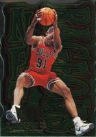 1996 Metal Net-Rageous  #8 Dennis Rodman Basketball Card